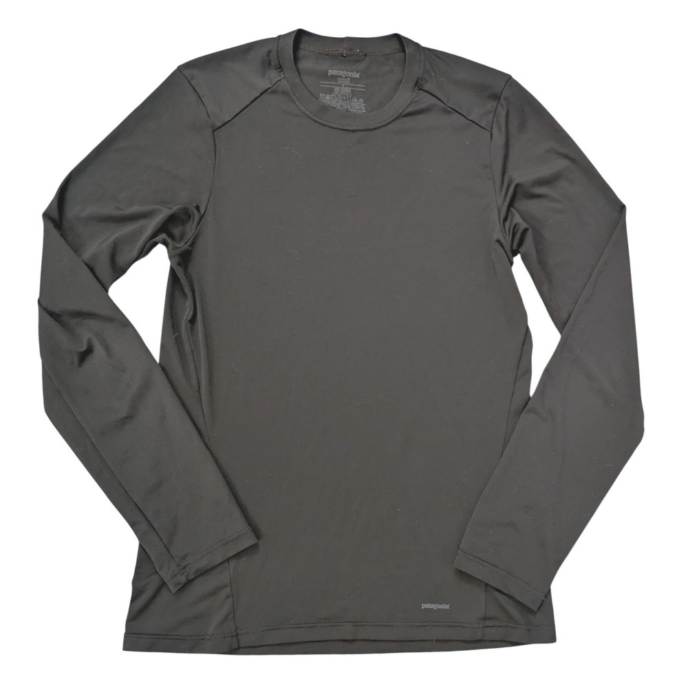 Patagonia Capilene 1 Silkweight Long Sleeve Base Layer Shirt Black Mens S